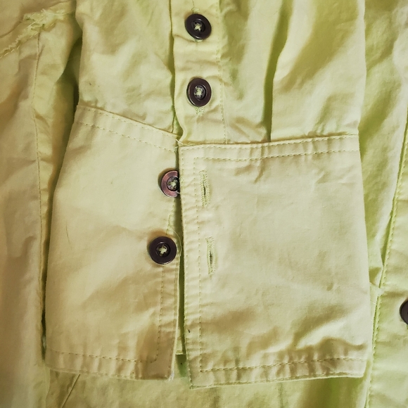 We The Free By Free People Freya Poplin Tunic Top in Pale Neon Green Size Small - Picture 8 of 10